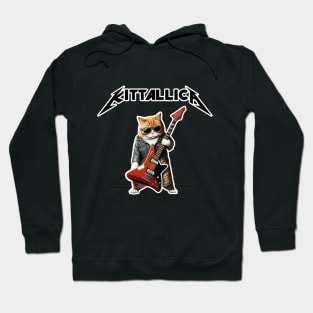 Cat Playing Guitar Hoodie